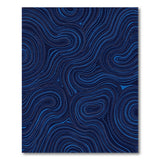 Blue Swirling Waves Area Rug