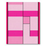 Pink Vibrant Pink Geometric Area Rug