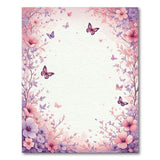 Pink Floral Butterfly Arch Area Rug