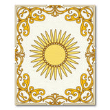 Ornate Golden Sunburst Area Rug