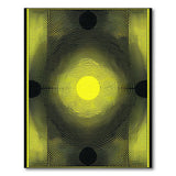 Yellow Sunburst Concentric Geometric Rug
