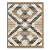 Brown Tan Geometric Diamond Southwestern Rug