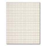 Soft Beige Plaid Check Area Rug