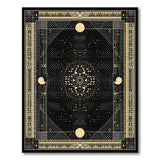 Gold Lunar Mandala Geometric Area Rug
