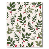 Multi-color and Patterns Holly Leaves Red Berries Pattern Rug