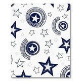 Navy Stars Crescent Moons Kids Area Rug