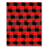 Bold Red Geometric Sailboat Area Rug