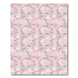 Pink Whimsical Lily Nest Pattern Area Rug