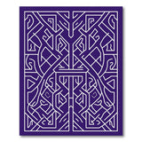 Purple Geometric Interlace Area Rug