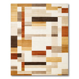 Brown and Tan Geometric Modern Geometric Brown Tan Area Rug
