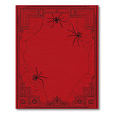 Art Deco Spider Web Red Area Rug