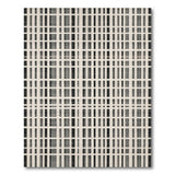 Bold Black White Grid Stripe Area Rug