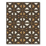 Gold Ornate Trellis Lattice Area Rug