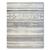 Black and White Black White Geometric Tribal Stripe Rug