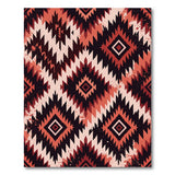 Bold Red Southwestern Geometric Red Area Rug