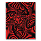 Red Vortex Swirl Abstract Area Rug