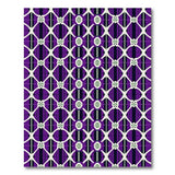 Purple Geometric Lattice Area Rug