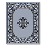 Elegant Grey Ornate Medallion Rug