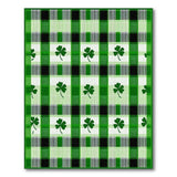 Green Shamrock Plaid Area Rug