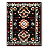 Bold Southwestern Geometric Black Area Rug