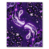 Purple Cosmic Abstract Area Rug