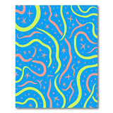 Cosmic Swirl Star Multi-Color Area Rug