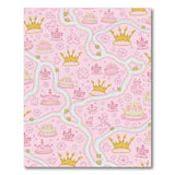 Pink Princess Crowns Castles Shamrocks Area Rug