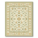 Beige Green Traditional Persian Floral Area Rug