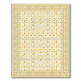 Gold and Silver Cream Gold Traditional Persian Area Rug
