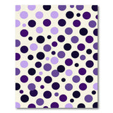 Purple Polka Dot Geometric Area Rug