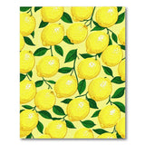 Sunny Lemon Grove Fruit Pattern Area Rug