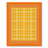 Orange Vibrant Orange Geometric Woven Area Rug