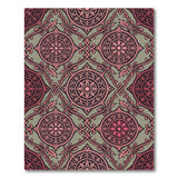 Pink Traditional Persian Ornate Pink Medallion Persian Area Rug
