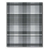 Black White Plaid Geometric Black and White Area Rug