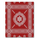 Red Snowflake Medallion Area Rug