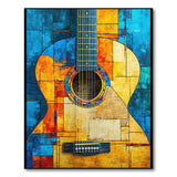Abstract Geometric Guitar Area Rug