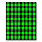Bold Black Green Plaid Area Rug