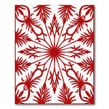 Bold Red Floral Starburst Area Rug