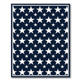 Navy Blue Geometric Star Area Rug