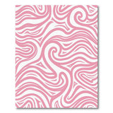 Dynamic Pink Swirl Abstract Area Rug