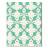 Teal Geometric Diamond Lattice Area Rug