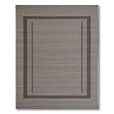 Grey Framed Border Woven Area Rug