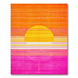 Vibrant Sunset Gradient Striped Area Rug