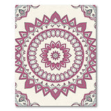 Ornate Pink Mandala Boho Area Rug