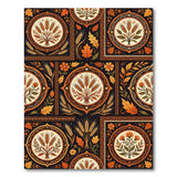 Ornate Wheat Harvest Medallion Rug
