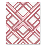Geometric Modern Pink Geometric Lattice Area Rug