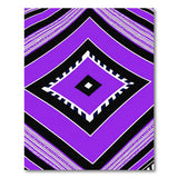 Bold Purple Geometric Diamond Area Rug
