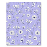 Purple Daisy Line Art Area Rug