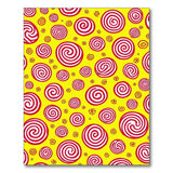 Playful Yellow Swirl Area Rug