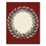 Vintage Laurel Wreath Red Area Rug